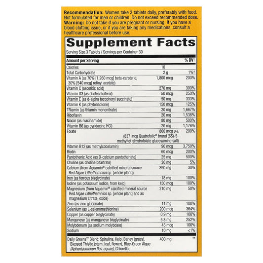 Nature's Way, Alive!® Max 3 Potency, Women's Complete Multivitamin, 90 Tablets