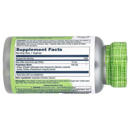 Solaray, True Herbs, Aloe Vera Gel, 10 mg, 100 VegCaps