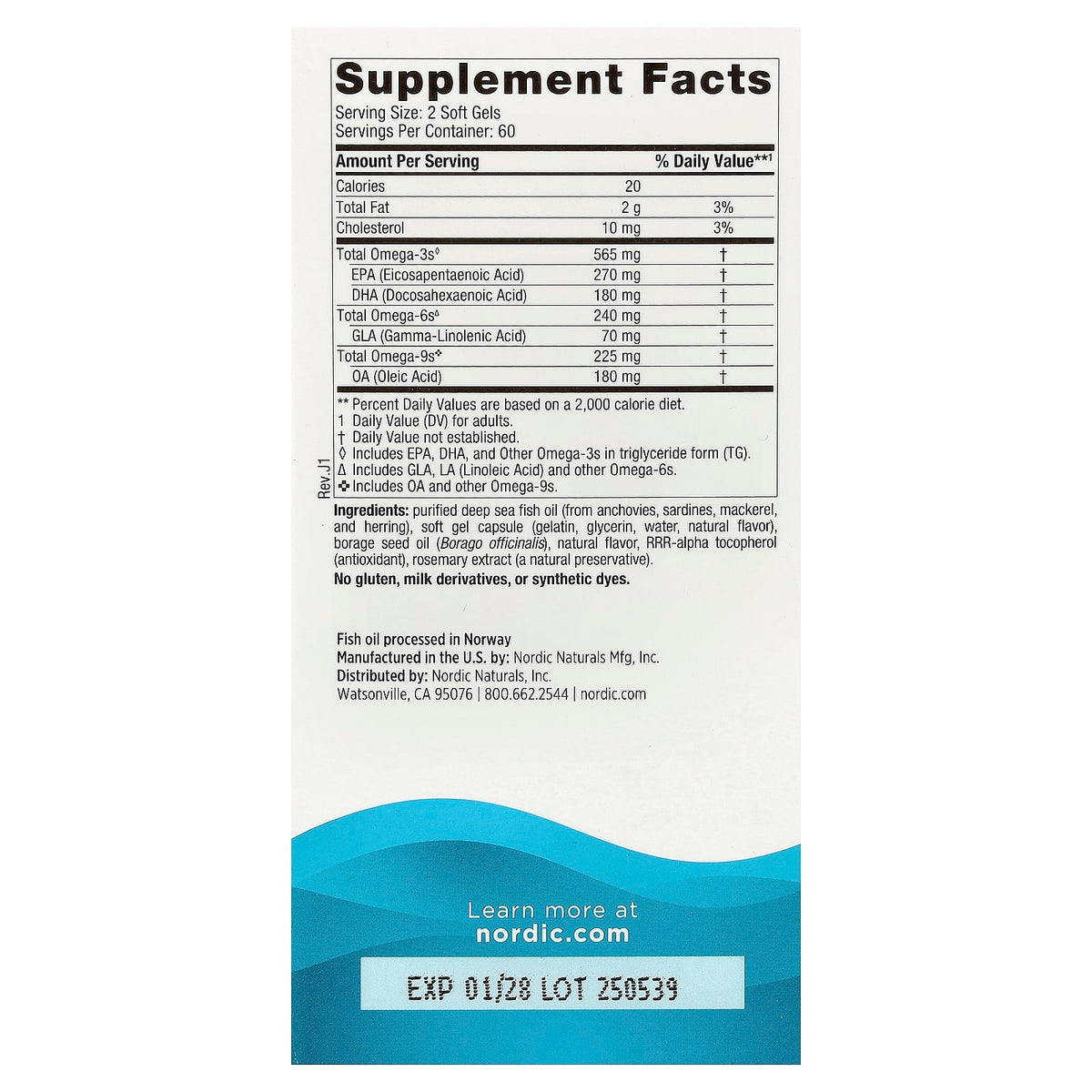 Nordic Naturals, Complete Omega, Lemon, 1000 mg, 120 Soft Gels