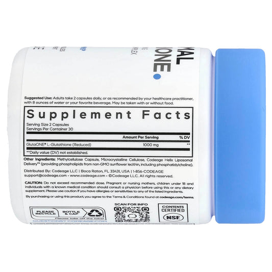 Codeage Liposomal Glutathione 500 mg 60 Caps