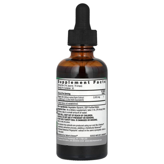 Nature's Answer, Slippery Elm Extract, Alcohol-Free, 2,000 mg, 2 fl oz (60 ml)