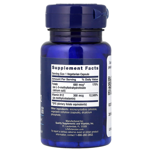Life Extension Folate & Vitamin B12 90 Caps