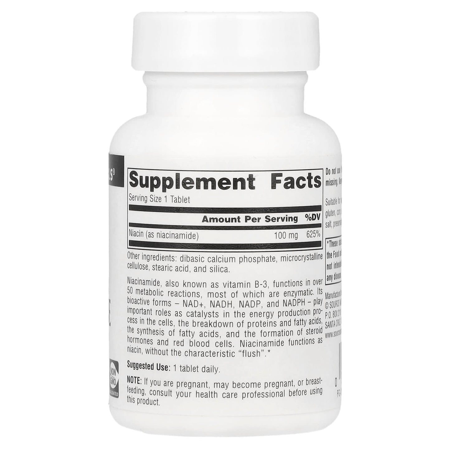 Source Naturals, Niacinamide B-3, 100 mg, 100 Tablets