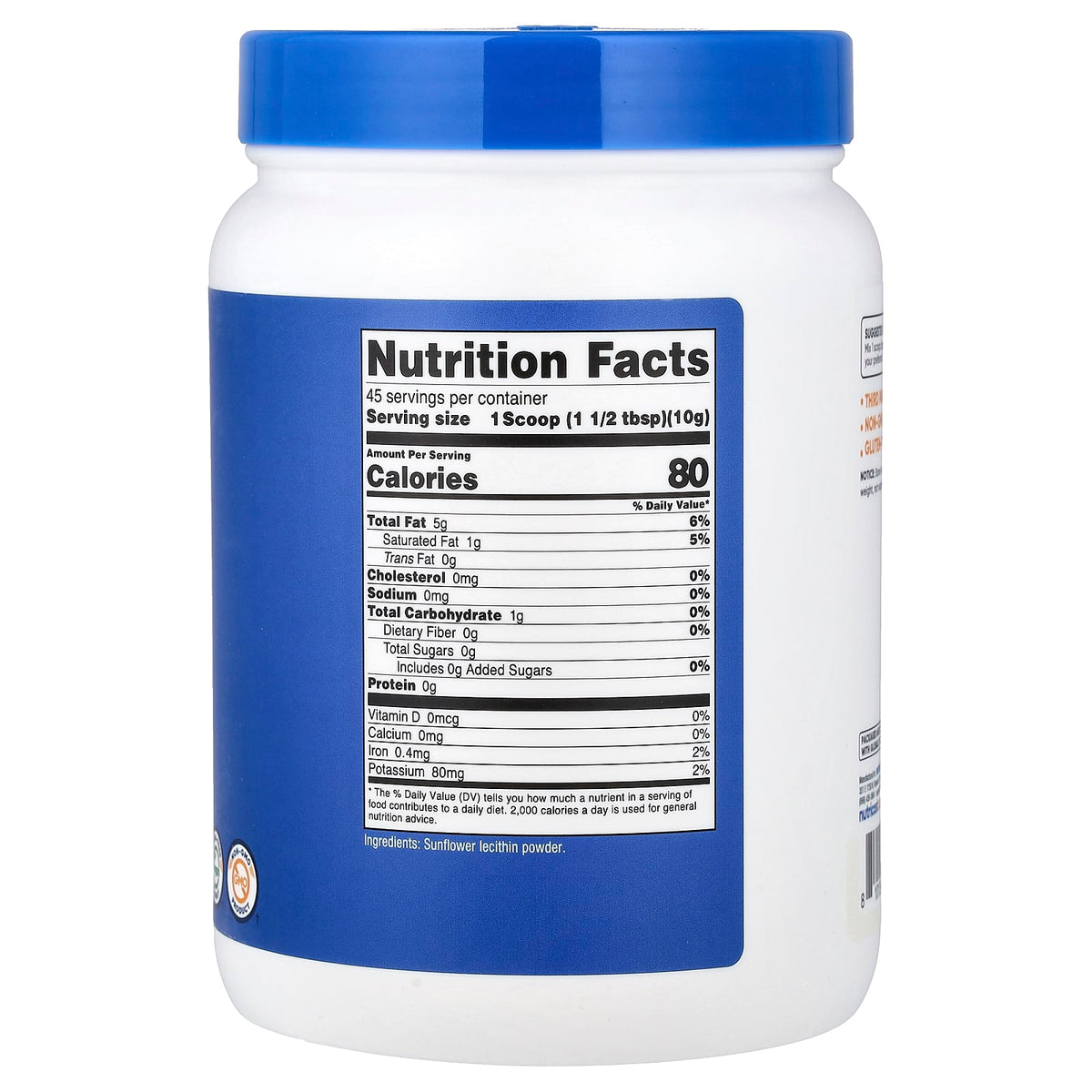 Nutricost, Sunflower Lecithin, Unflavored, 16.2 oz (454 g)