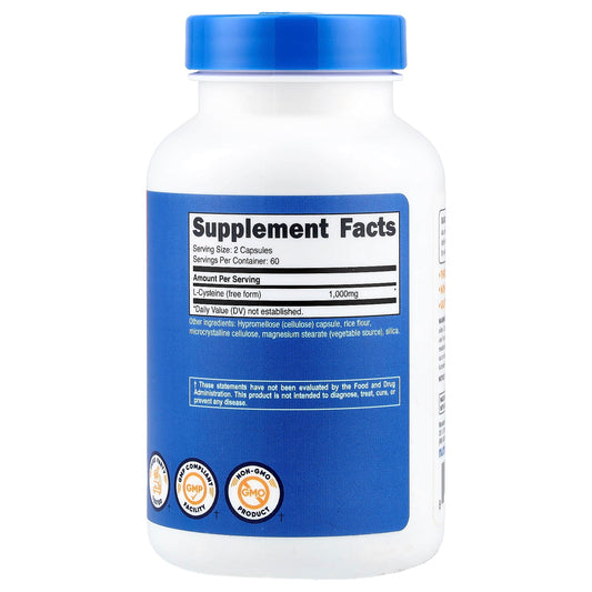 Nutricost, L-Cysteine, 120 Capsules (500 mg per Capsule)