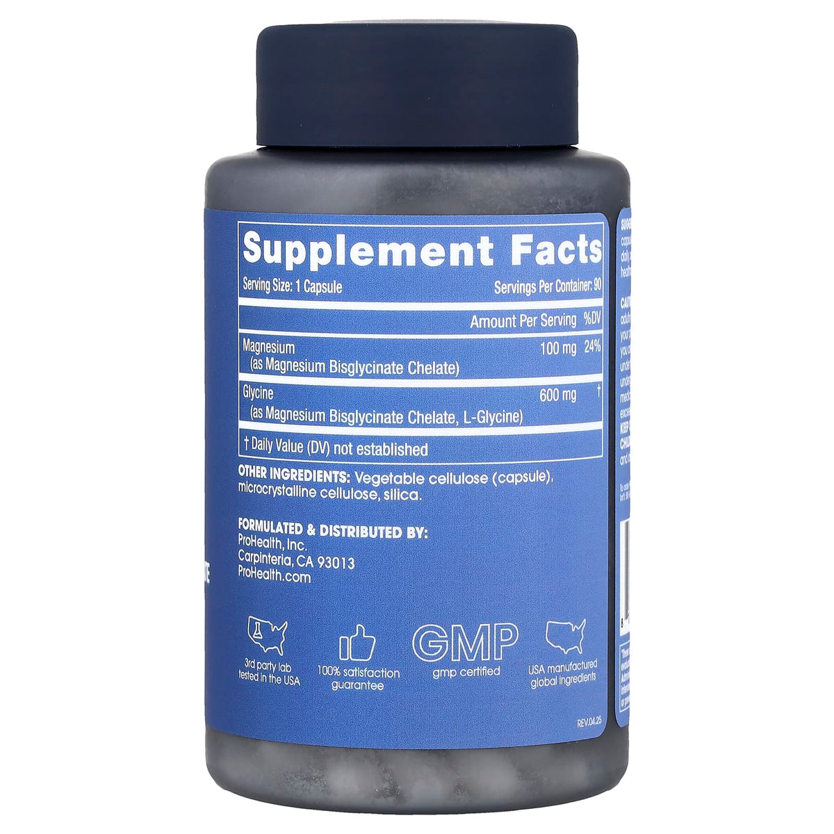 ProHealth Longevity Magnesium Glycinate 90 Capsules