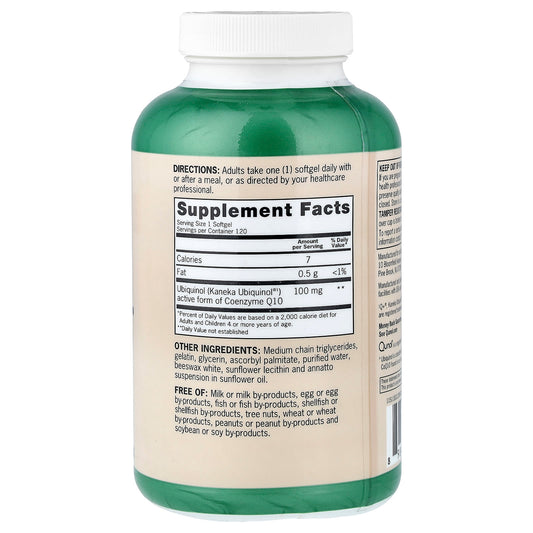 Qunol, Ubiquinol, 100 mg, 120 Softgels