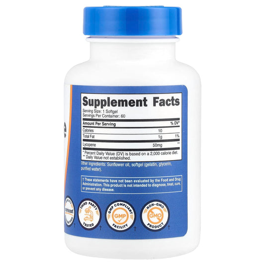 Nutricost, Lycopene, 50 mg, 60 Softgels