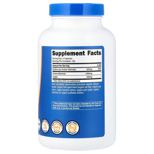 Nutricost, Choline & Inositol, 240 Capsules