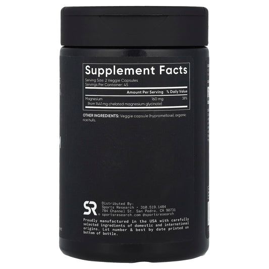 Sports Research Magnesium Glycinate 80 mg 90 Veg Caps