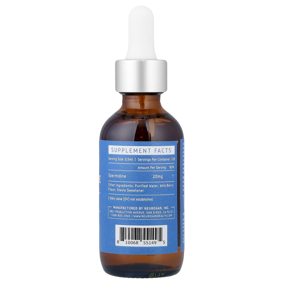 Neurogan Health Spermidine Wild 20 mg 2 fl oz (60 ml)