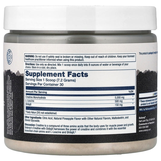 Solaray Creatine + Shilajit 7.6 oz (216 g)