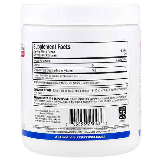 ALLMAX, Creatine, Pharmaceutical Grade, Blueberry Lemonade, 6.7 oz (190 g)