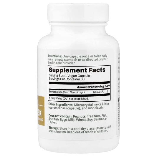 Dr. Murray's, Serrapeptase, 125,000 SPU, 60 Vegan Capsules