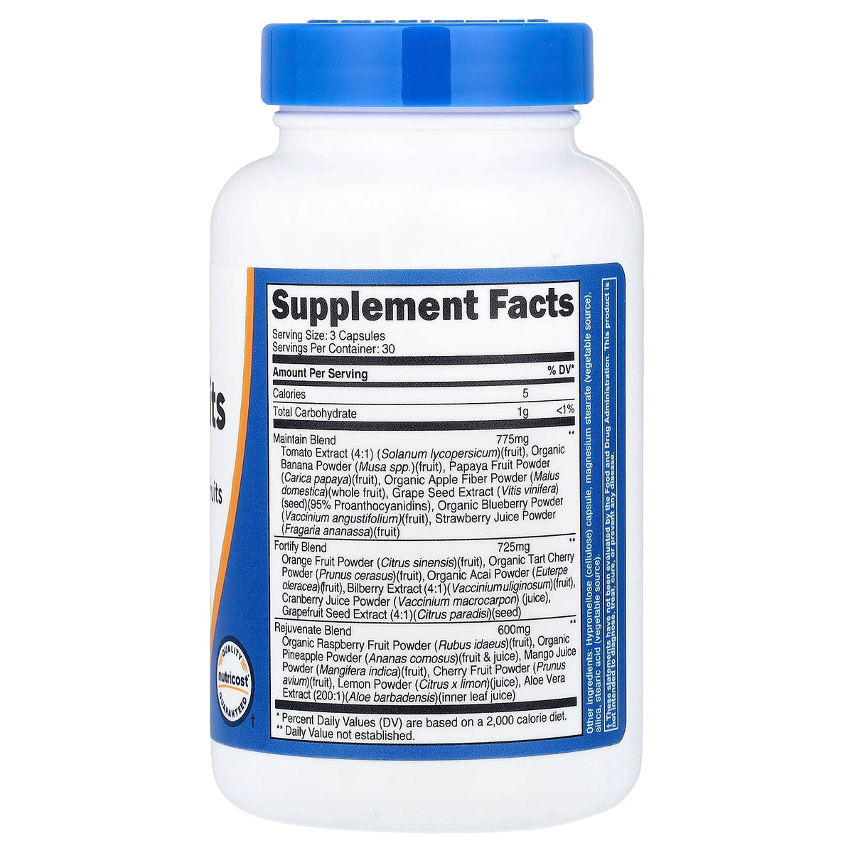 Nutricost, Daily Fruits, 90 Capsules