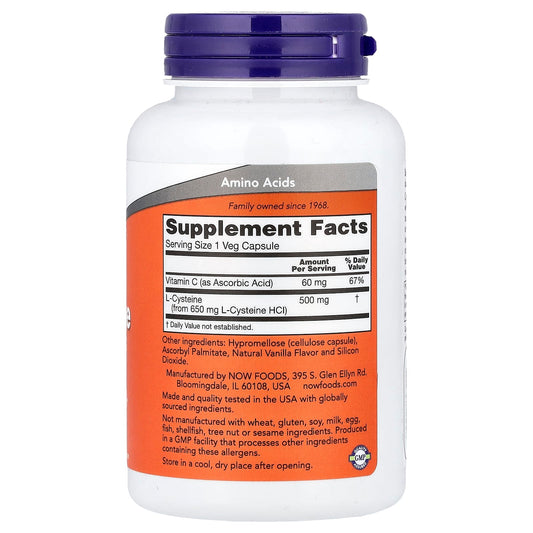 NOW Foods L-Cysteine 90 Veg Caps