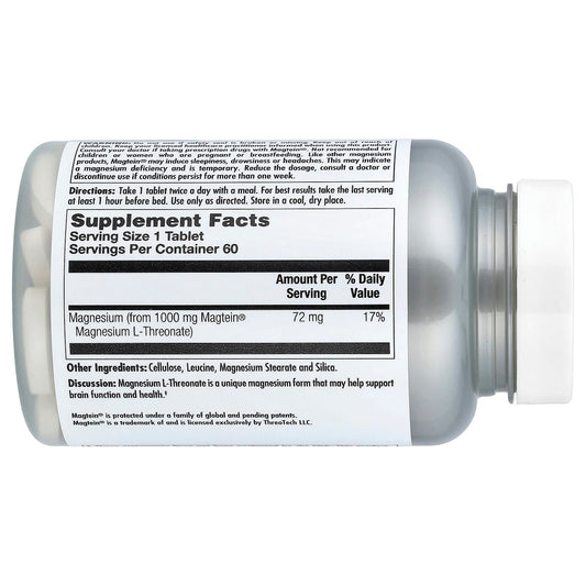 KAL, Think Magnesium L-Threonate, 2,000 mg, 60 Tablets