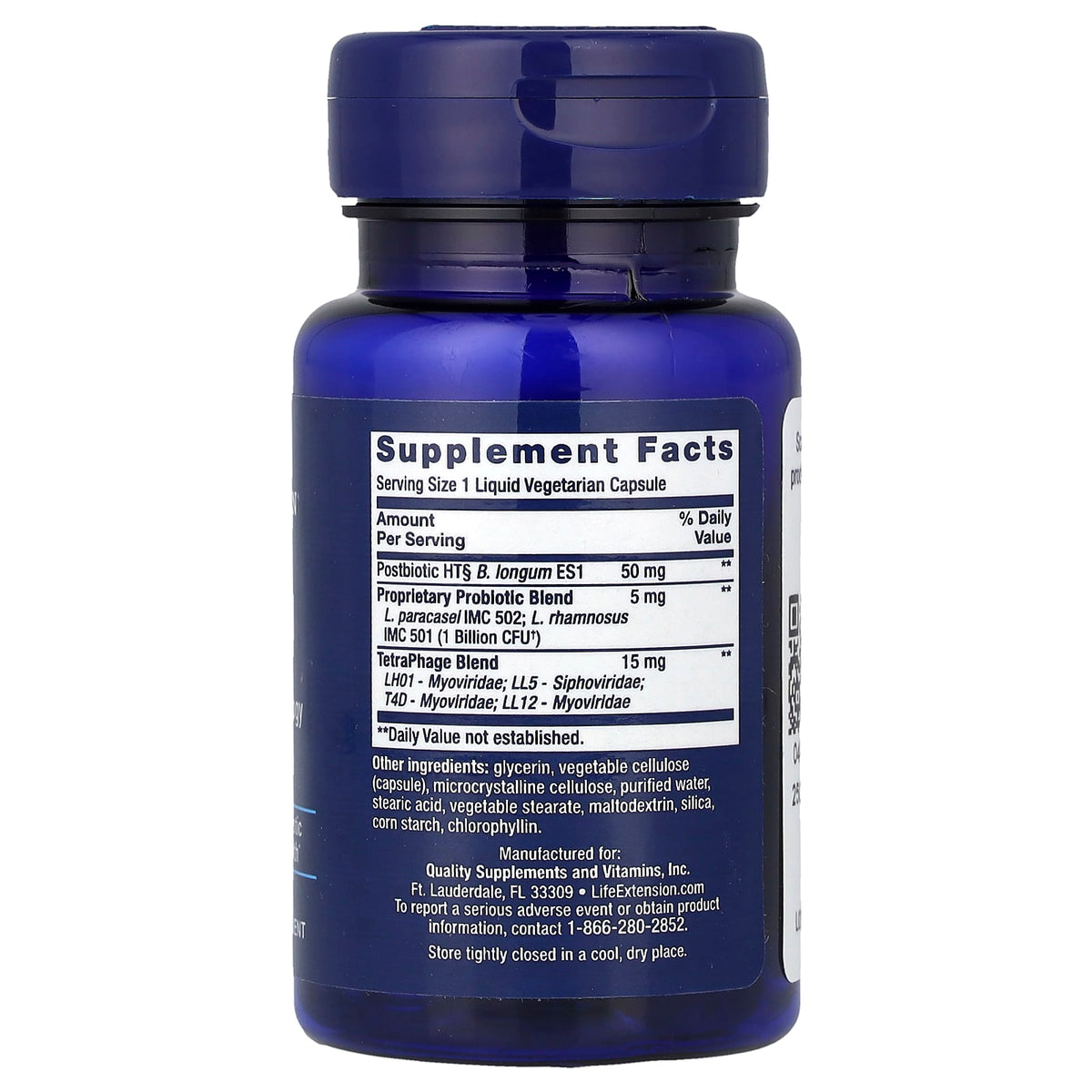 Life Extension Probiotic Blend 30 Liquid Veg Caps