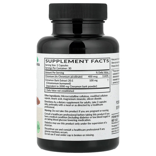 Futurebiotics, Cinnamon Plus Chromium Picolinate, 60 Vegetarian Capsules