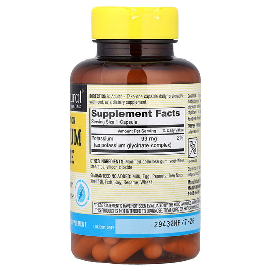 Mason Natural Optimum Absorption Potassium Glycinate 90 Veggie Caps