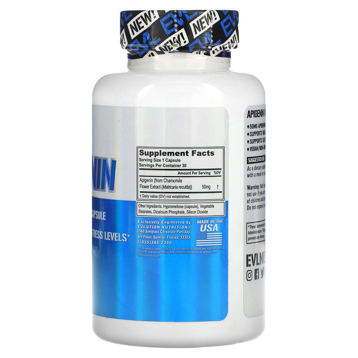 EVLution Nutrition Apigenin 30 Veggie Capsules