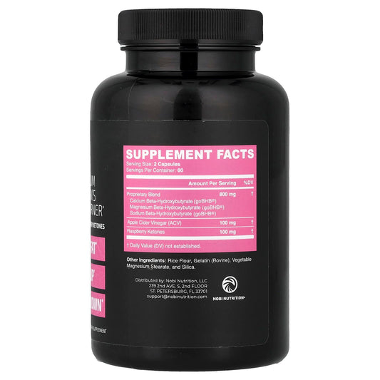 Nobi Nutrition, Premium Women's Fat Burner With Raspberry Ketones, 120 Capsules