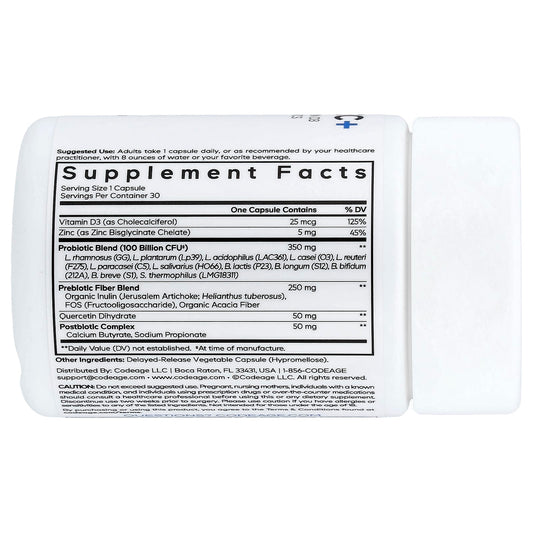 Codeage, Probiotic+, 30 Veg Capsules