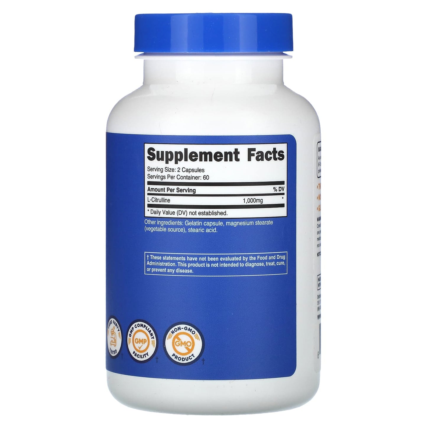 Nutricost, L-Citrulline, 120 Capsules (500 mg per Capsule)