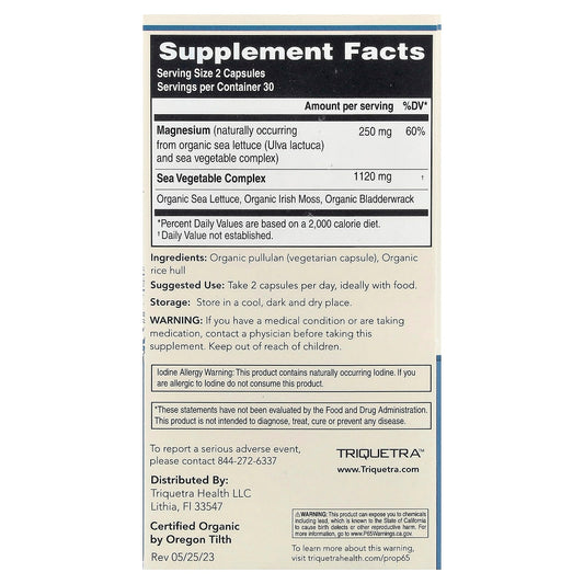 Triquetra Health, Plant Magnesium, 60 Capsules