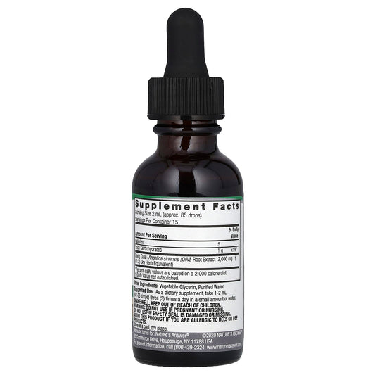 Nature's Answer, Dong Quai Root, Fluid Extract, Alcohol Free, 2,000 mg, 1 fl oz (30 ml)
