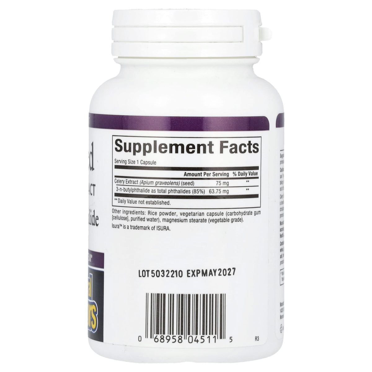 Natural Factors Celery Seed Standardised Extract 120 Veg Caps
