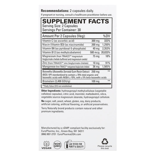 Terry Naturally, Healthy Ligaments & Tendons, 60 Capsules