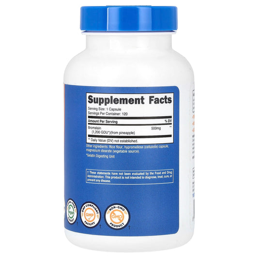 Nutricost, Bromelain, 500 mg, 120 Capsules