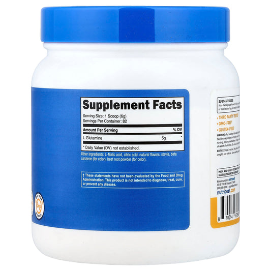 Nutricost, L-Glutamine, Peach Mango, 17.9 fl oz (500 g)