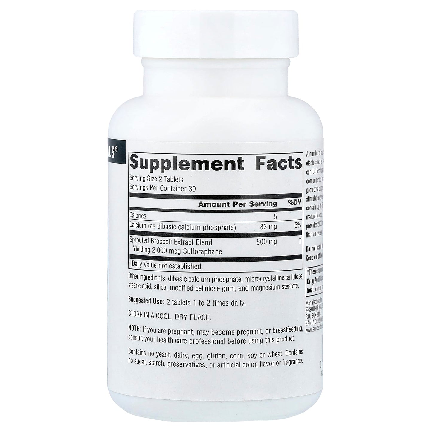 Source Naturals, Broccoli Sprouts Extract, 250 mg, 60 Tablets