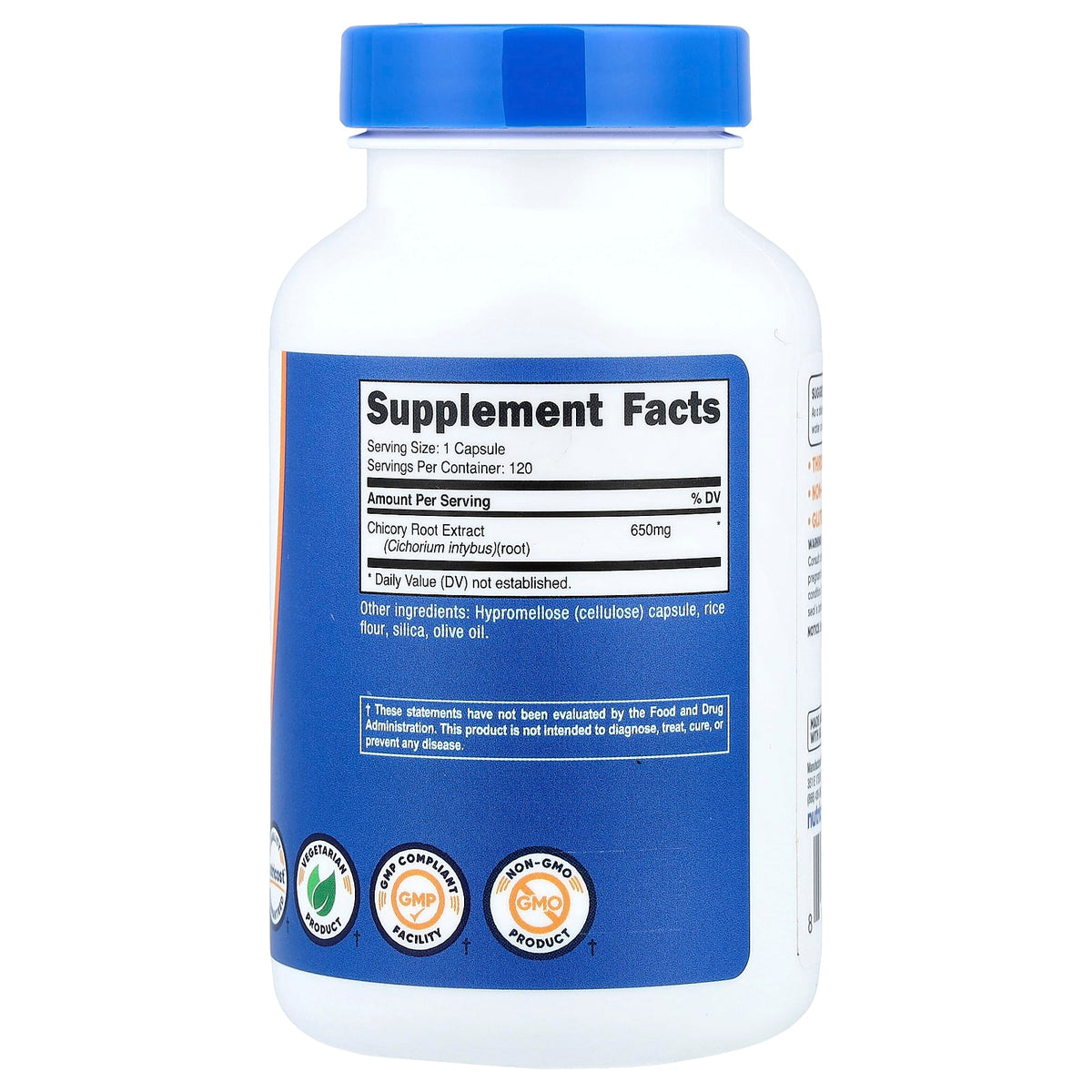 Nutricost Chicory Root 650 mg 120 Capsules