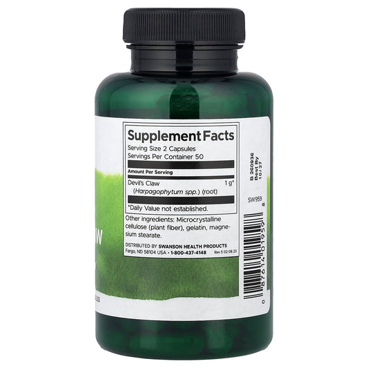 Swanson Vitamins, Full Spectrum® Devil's Claw, 500 mg, 100 Capsules