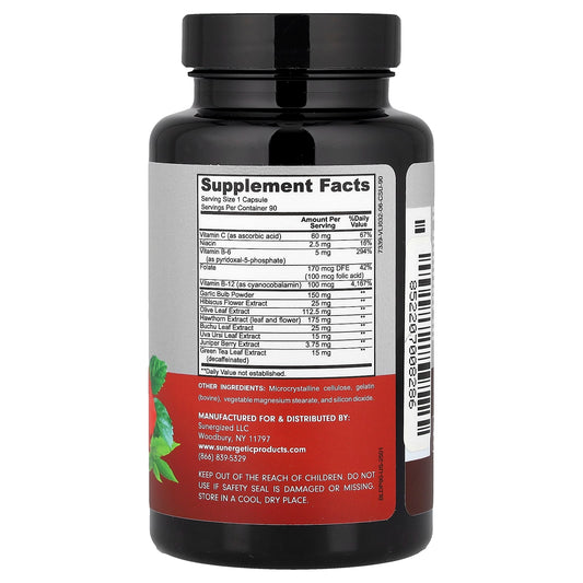 Sunergetic, Blood Pressure Support, 90 Capsules