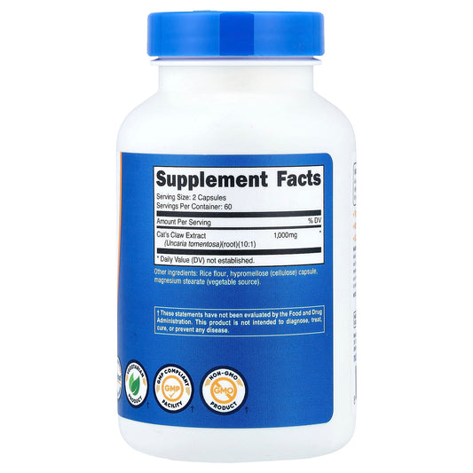 Nutricost, Cat's Claw, 120 Capsules (500 mg per Capsule)