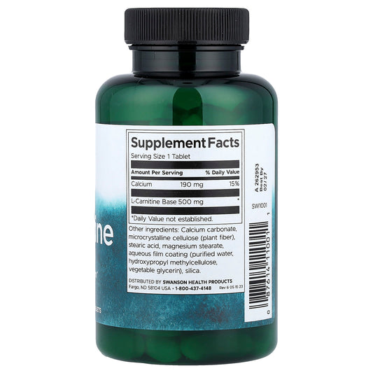 Swanson Vitamins, L-Carnitine, 100 Tablets