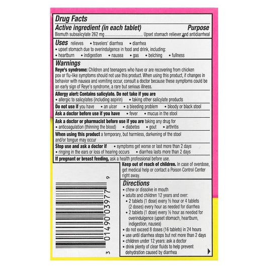 Pepto Bismol® Chewables, 30 Chewable Tablets