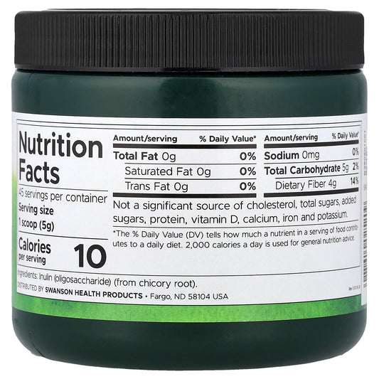 Swanson Inulin Prebiotic Soluble Fibre 8 oz (227 g)