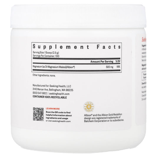 Seeking Health Magnesium Malate 250 g (8.82 oz)