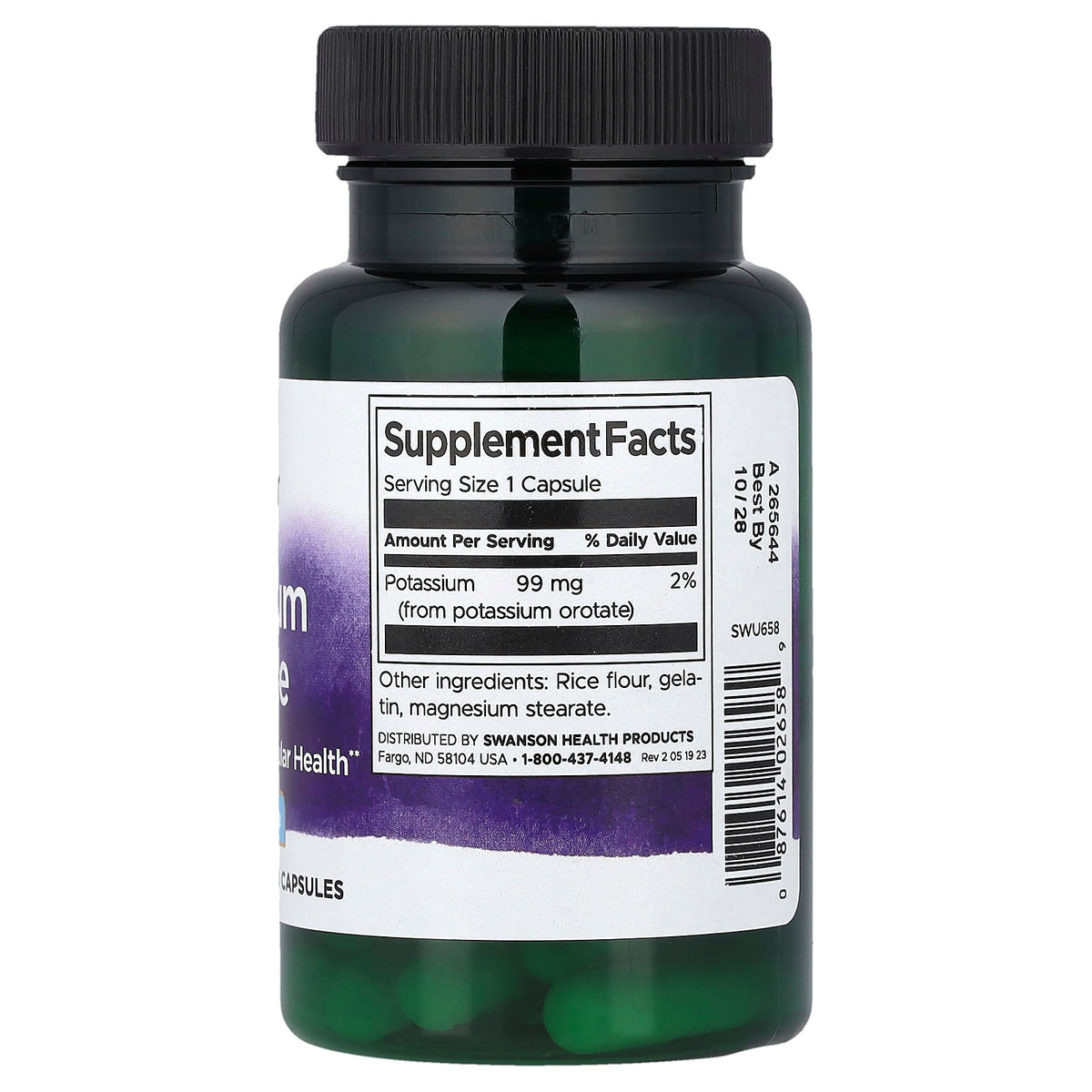Swanson Vitamins Potassium Orotate 60 Capsules