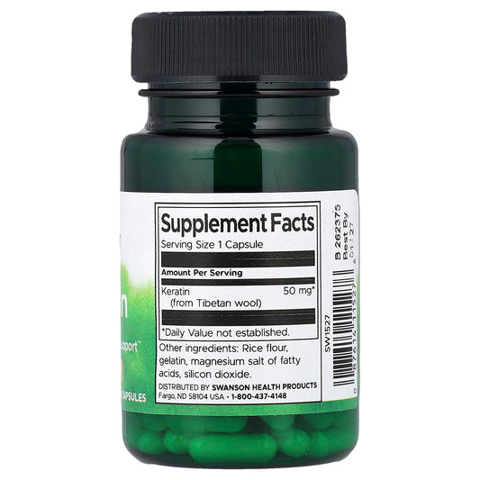 Swanson Vitamins, Keratin, 50 mg, 60 Capsules