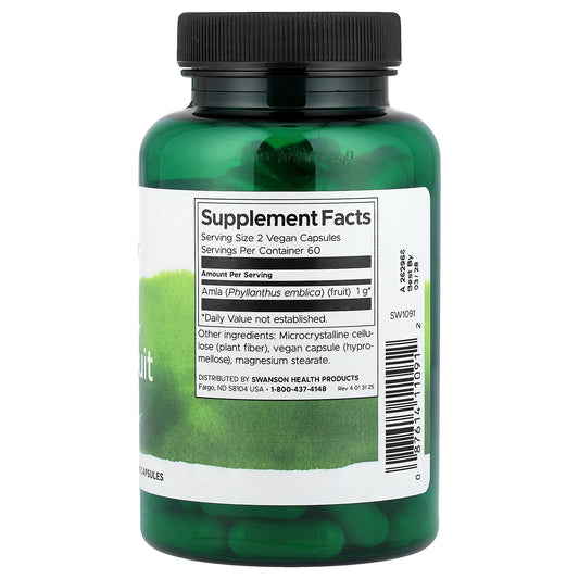 Swanson Vitamins, Full Spectrum® Amla Fruit, 120 Vegan Capsules (250 mg per Capsule)
