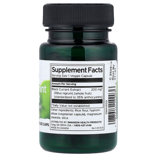 Swanson Blackcurrant Extract 200 mg 30 Veg Caps