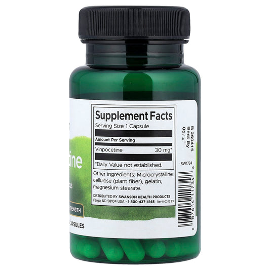 Swanson Vitamins, Vinpocetine, 30 mg, 60 Capsules