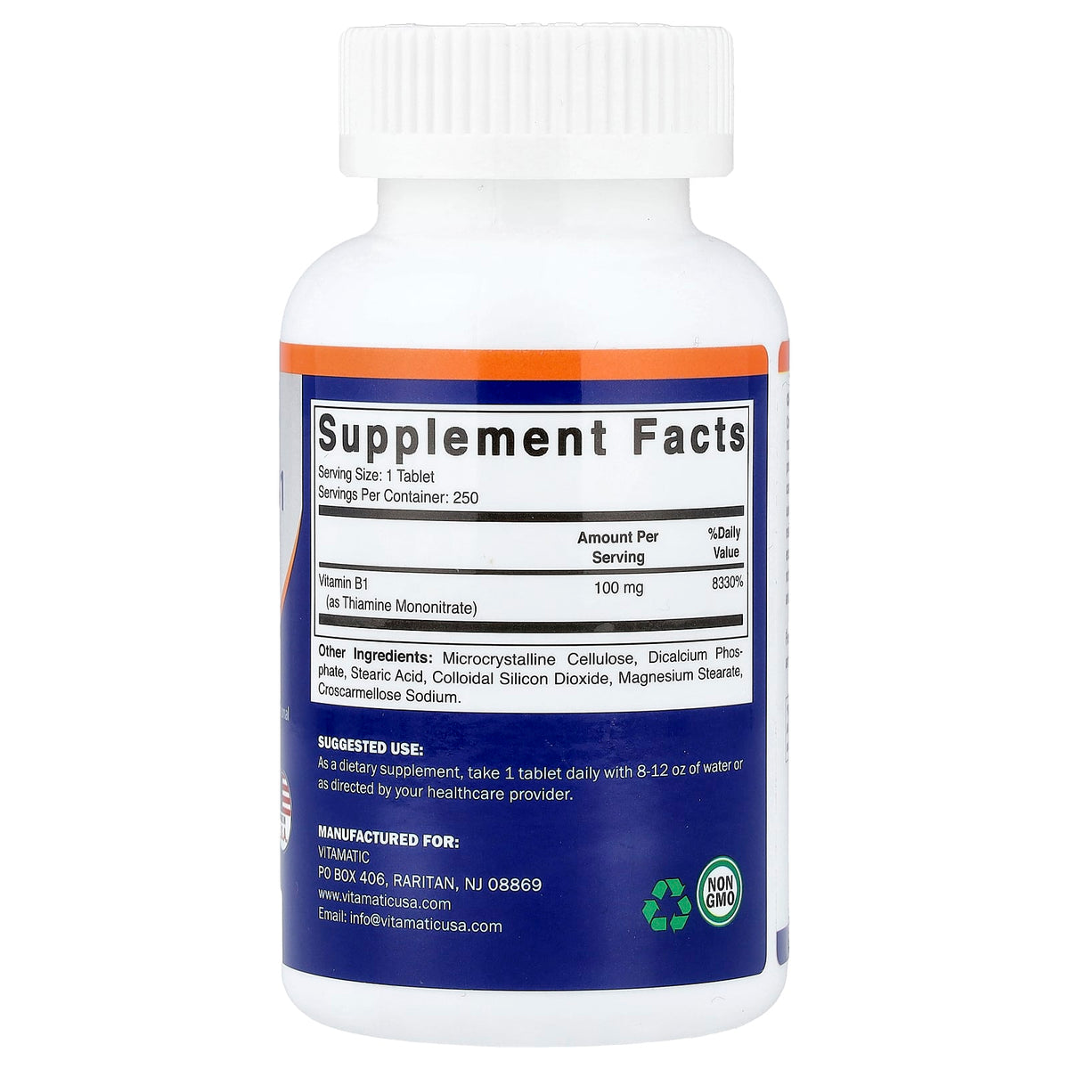 Vitamatic Vitamin B1 250 Tablets