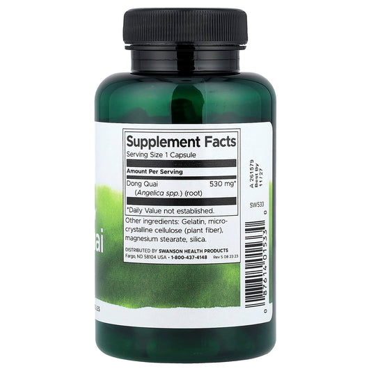 Swanson Vitamins, Full Spectrum® Dong Quai, 530 mg, 100 Capsules